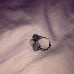 Homemade chakra stone wired rings